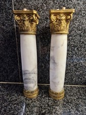 par de colunas antigas em mármore e bronze cochilo III comprar usado  Enviando para Brazil