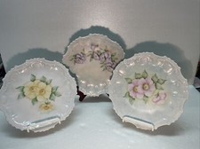 Placas decorativas núcleo de casa pintadas à mão 8,5” rosa amarelo azul pálido floral, usado comprar usado  Enviando para Brazil