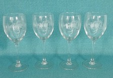 Conjunto de 4 taças de vinho gravadas #3 cavalo e cavaleiro com haste equestre 7 3/4" de altura, usado comprar usado  Enviando para Brazil