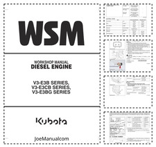 Manual de oficina de motor diesel Kubota V3-E3B, V3-E3CB, V3-E3BG comprar usado  Enviando para Brazil