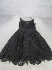 Vestido justo feminino Aidan Matton 0 preto bordado floral sem mangas comprar usado  Enviando para Brazil