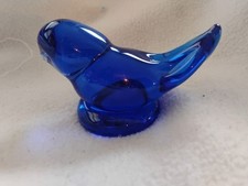 Estatueta vintage de vidro azul cobalto pássaro da felicidade 4,25 comprar usado  Enviando para Brazil