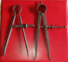 LOTE DE 2 COMPAS PARA MARCAR METAL, JOYERO, MECANICO, CARPINTERO, GRADUABLES, usado comprar usado  Enviando para Brazil