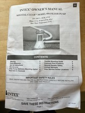 Intex krystal clear for sale  RINGWOOD