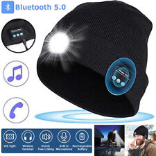 Używany, Bezprzewodowy kapelusz Bluetooth z głośnikami muzycznymi LED Light Beanie Ciepła czapka Słuchawki na sprzedaż  PL