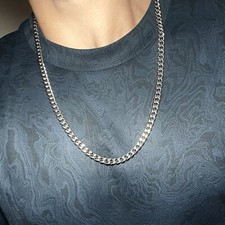 Mens silver curb for sale  LONDON