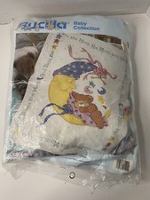 Kit de ponto cruz branco capa de berço Bucilla Mr Moon & Me 41194 somente cobertor, usado comprar usado  Enviando para Brazil