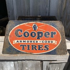 Placa de exibição dupla face suporte pneu cabo blindado pneus Cooper vintage, usado comprar usado  Enviando para Brazil