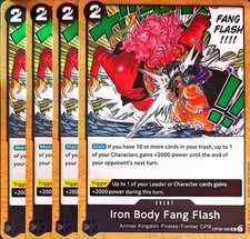 One Piece TCG - 4er Playset - OP08-095 Iron Body Fang Flash UC/EN/NM, usado comprar usado  Enviando para Brazil