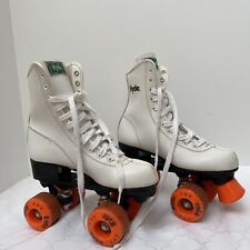 Patins derby vintage branco couro sintético Hyde tamanho 5 185 com rodas radicais comprar usado  Enviando para Brazil