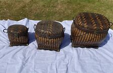 Stacking wicker baskets for sale  COVENTRY