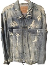 Jaqueta jeans masculina vintage Levi’s XXL novo estilo designer jaqueta destruída rara!, usado comprar usado  Enviando para Brazil