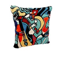 Travesseiro decorativo colorido Hot Now Musician algodão com bordado de lã 16x16 comprar usado  Enviando para Brazil