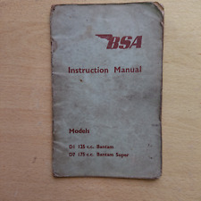 Bsa instruction manual for sale  SCUNTHORPE