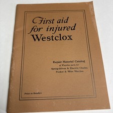 Mid-Century Westclox First Aid for injured Westclox Repair Material Catalog comprar usado Mid-Century Westclox First Aid for injured Westclox Repair Material Catalog comprar usado  Enviando para Brazil
