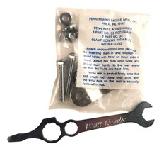 Usado, Kit de braçadeira de molinete de pesca Penn com parafusos e chave para fixação de vara e suporte de molinete comprar usado  Enviando para Brazil