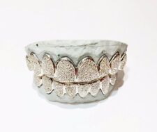Grelha Grillz sólida prata esterlina 925 corte poeira diamante ajuste personalizado feita à mão  comprar usado  Enviando para Brazil