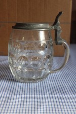 Bierkrug glas zinndeckel gebraucht kaufen  Schwarzenbach a.d.Saale