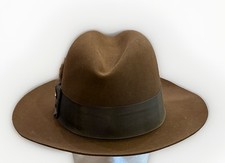 Chapéu Stetson Masculino Marrom Mink Temple Fedora John Helmer Forro de Cetim Tamanho 7 56, usado comprar usado  Enviando para Brazil