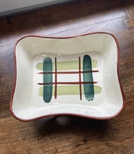 "Plato para hornear cerámica vintage pintado a mano 9,5"" por 8""" segunda mano  Embacar hacia Mexico