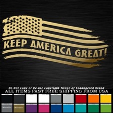 Keep America Great Tattered Flag Left Trump dice calcomanía pegatina segunda mano  Embacar hacia Mexico