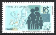 BRASIL: SALÁRIO MÍNIMO DIGNO 2015 - SEM MARCA DE CHARNEIRA (K3) comprar usado BRASIL: SALÁRIO MÍNIMO DIGNO 2015 - SEM MARCA DE CHARNEIRA (K3) comprar usado  Enviando para Brazil