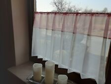 Scheibengardine rose creme gebraucht kaufen  Deutschland