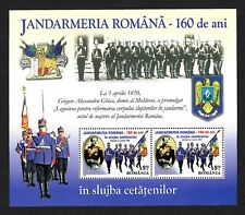 Rumanía: 160 años: Jandarmeria Romana, bloque, sin fijasellos segunda mano  Embacar hacia Argentina