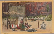 Usado, Tapete cartão postal de linho Tucson Arizona Story of the Navajo UNP comprar usado  Enviando para Brazil