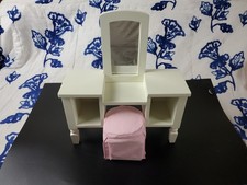 Vaidade infantil Pottery Barn com assento para bonecas American Girl 18" vaidade de madeira+ comprar usado  Enviando para Brazil
