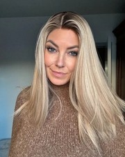 Peruca Ash Blonde Highlights 13X4 frente de renda 100% cabelo humano comprar usado  Enviando para Brazil