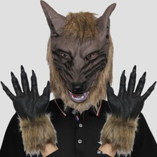 Máscara de látex Halloween animal assustador cabeça de lobo máscara brincadeira festa cosplay adereço comprar usado  Enviando para Brazil