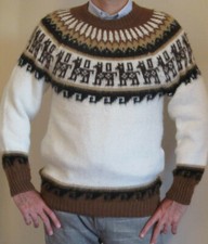 Autêntico Suéter de Alpaca Masculino Feito à Mão - Venda de Natal! comprar usado  Enviando para Brazil
