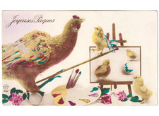 Gallina pulcini fiori usato  Italia