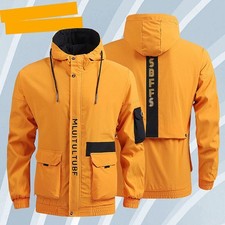 Jaqueta impermeável masculina com capuz casaco leve corta-vento casaco com capuz comprar usado  Enviando para Brazil