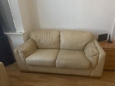 Used cream leather for sale  LONDON