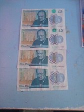 Five pound note for sale  LONDON