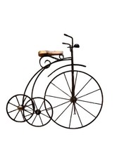 Bicicleta de roda alta de ferro grande com assento de madeira aparência antiga vintage casa vitoriana, usado comprar usado  Enviando para Brazil