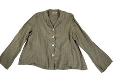 Bryn Walker 100% linho lagen look botão top oliva anos 90 boho tamanho M comprar usado  Enviando para Brazil