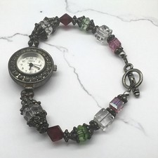 Relógio de quartzo feminino Genebra com miçangas feito à mão pulseira de cristal multicolorido fecho alternador comprar usado Relógio de quartzo feminino Genebra com miçangas feito à mão pulseira de cristal multicolorido fecho alternador comprar usado  Enviando para Brazil