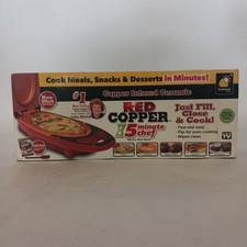 Omelete elétrico cobre vermelho 5 minutos Chef refeição cerâmica infundida 22852A1 comprar usado  Enviando para Brazil