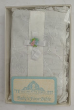 Vintage Baby's First Bible - Lace Plush Cover KJV Thomas Nelson, usado comprar usado  Enviando para Brazil