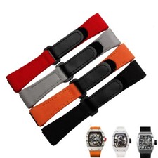 Pulseira de relógio de lona de náilon 27 mm para Richard Mille RM011 RM3502 RM056 comprar usado  Enviando para Brazil