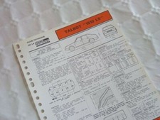 Fiche technique talbot d'occasion Fiche technique talbot d'occasion  Espéraza