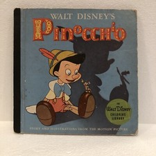 Bom Vintage 1939/1940 Pinóquio Livro de Capa Dura - Biblioteca Infantil Walt Disney comprar usado  Enviando para Brazil