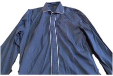 NUEVA. Ermenegildo Zegna Couture. Camisa. Algodón. Marino. Talla M - 39 comprar usado  Enviando para Brazil
