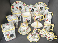 UAU!! 26 peças vintage galo provincial antigo e rosas Ucagco. Tantos! FRETE GRÁTIS, usado comprar usado  Enviando para Brazil