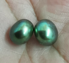 Free Blemishes 8-9mm Pavão Verde Fundo Plano Pérola Solta Meio Perfurada AAA FAÇA VOCÊ MESMO comprar usado  Enviando para Brazil