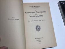 Livre experiences scientifique d'occasion  Le Plessis-Trévise