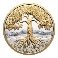 Moeda de prata dourada 2025 Canadá Maple Tree of Life 5 oz comprar usado  Enviando para Brazil